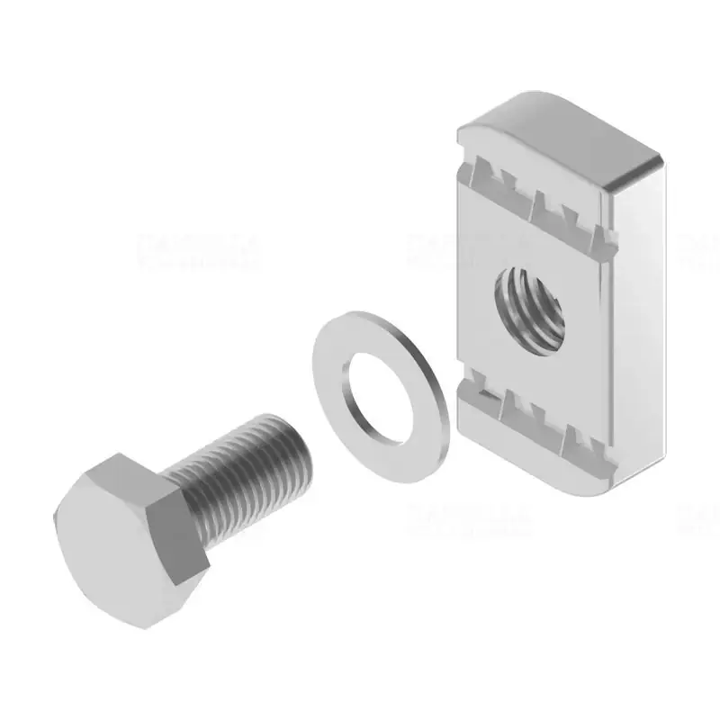 Gyors szállítás BAKS SRM10×30 Csavargarnitúra (hatlapfejű csavar M10x30 + alátét + csúszóanya 20x35mm) 650651