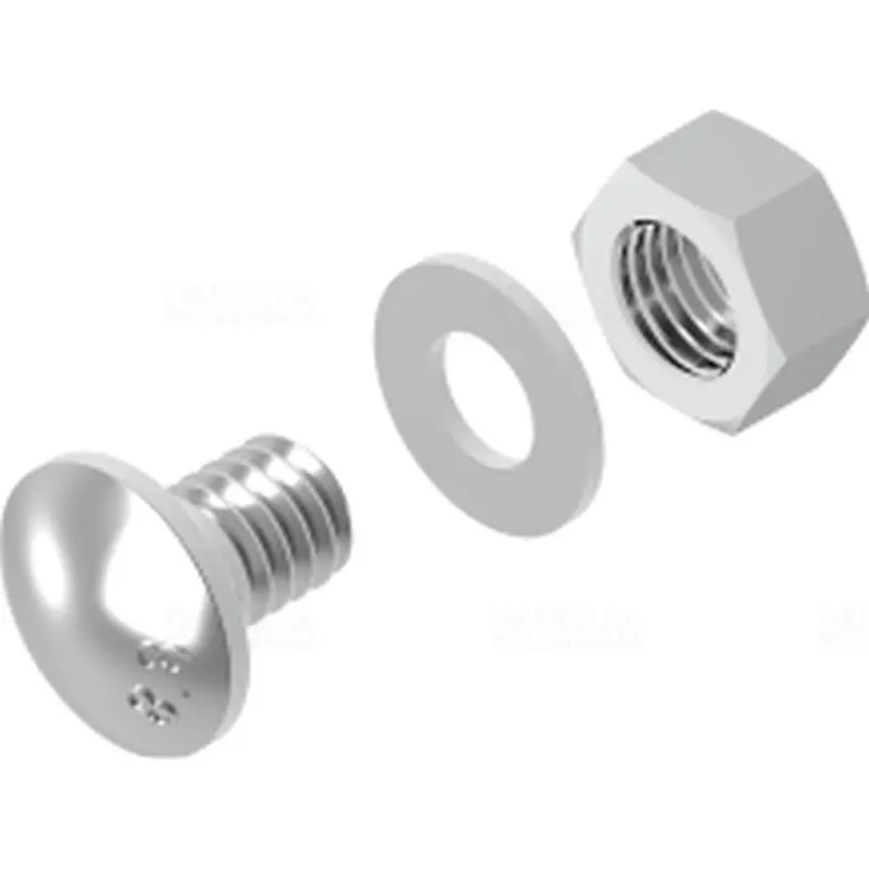 Kiváló minőség BAKS SGN6×12 Csavargarnitúra (lencsefejű csavar M6x12 + alátét + anya) 650442