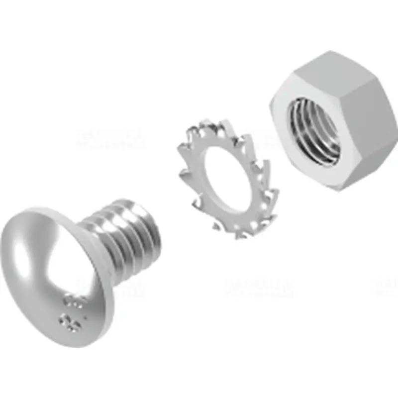 Autentikus BAKS SGM6×10 Csavargarnitúra (lencsefejű csavar M6x10 + fogazott alátét + anya) 650141