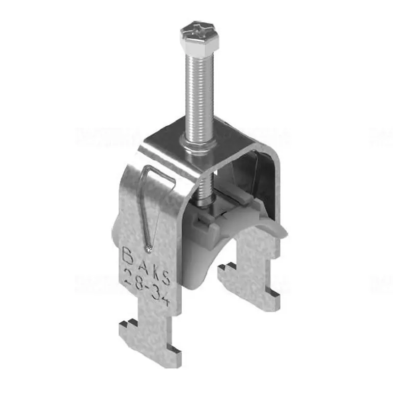 BAKS UKP1/46-52 kengyeles bilincs H-kivitel cinkpehely bevonat 1 kábel részére műanyag nyomóvályúval 46-52mm, 16mm résszélességhez 425850 Eredeti