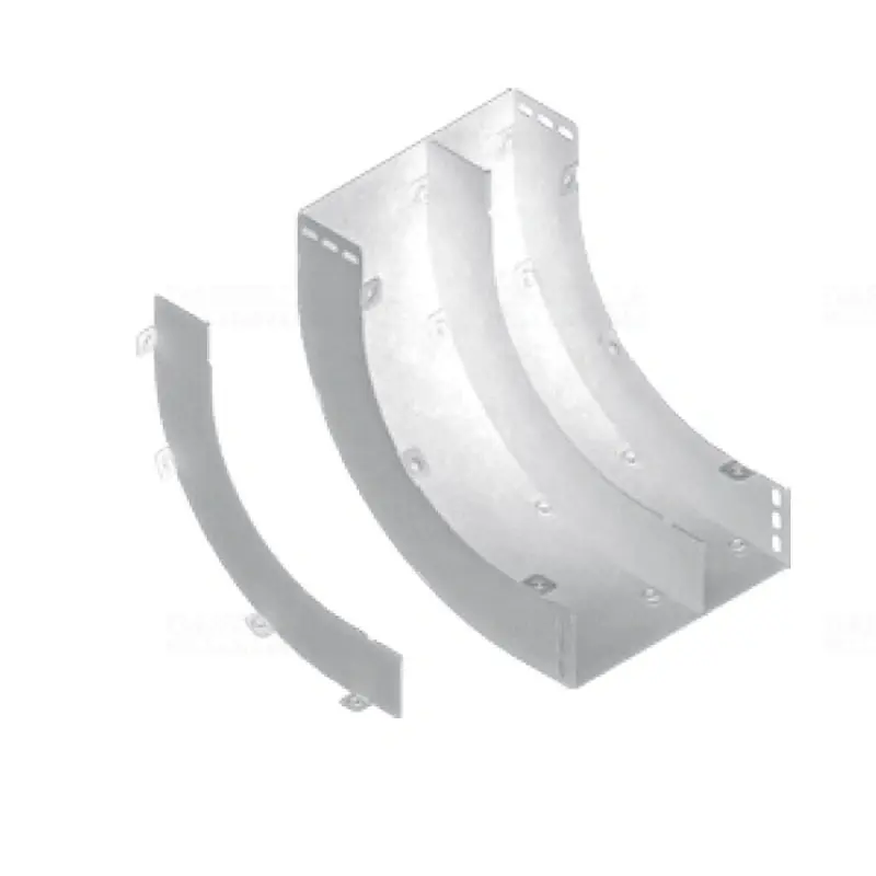 Gyors szállítás BAKS PLPW42 Kábeltálca válaszfal 90 fokos sarokidomhoz 42mm belső, függőleges, szalaghorganyzott, anyagvastagság 1,0mm 190121