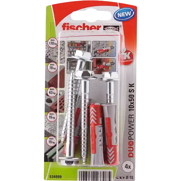 Alacsony ár Fischer Duopower 10x50mm dübel csavarral