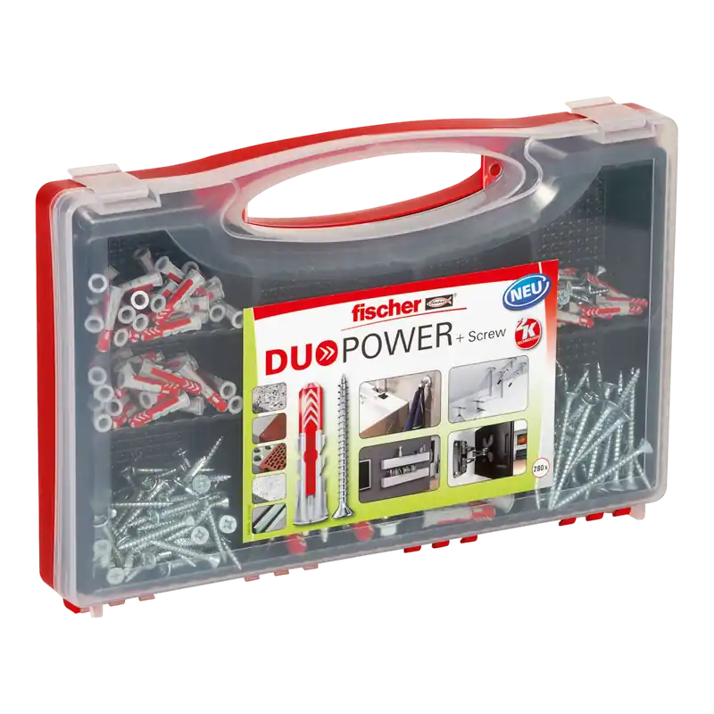Autentikus Fischer 536091 Red-Box DuoPower dübel+csavar készlet