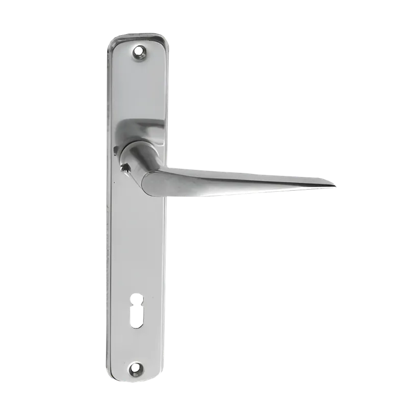 JKH AJTÓKILINCS NZ 90 ALU + AJTÓCÍM 410 POLÍROZOTT EZÜST SB Prémium