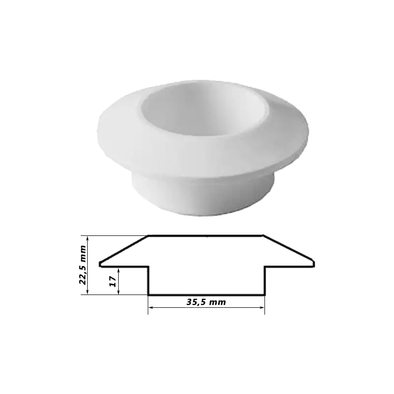 Ingyenes szállítás JKH SZELLŐZŐ KARIKA MŰANYAG FEHÉR SB-5, 4DB/CSOMAG