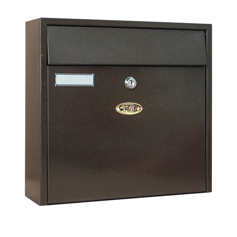 Kiváló minőség TREZOR POSTALÁDA KÜLTÉRI 33X35X10 CM FEKVŐ BARNA
