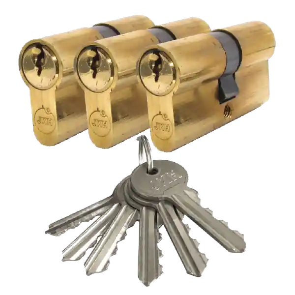 Kiváló minőség JKH ZÁRBETÉT 30/30MM, 6 KULCSOS 3DB AZONOS ZÁRLATÚ