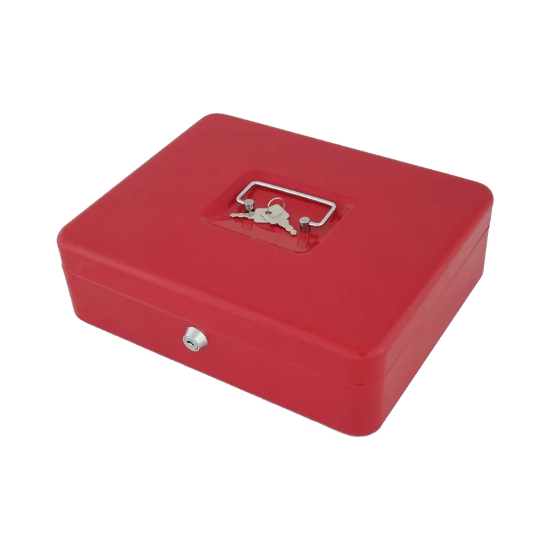 JKH PÉNZKAZETTA 30X9X24CM BETÉTTEL PIROS, HORDOZHATÓ Pénzvisszafizetés