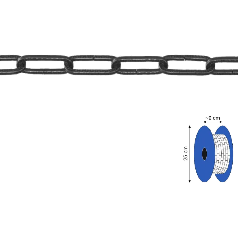 Ingyenes szállítás JKH DÍSZLÁNC NÉGYSZÖGLETES DRÓT D=3 FEKETE 30FM