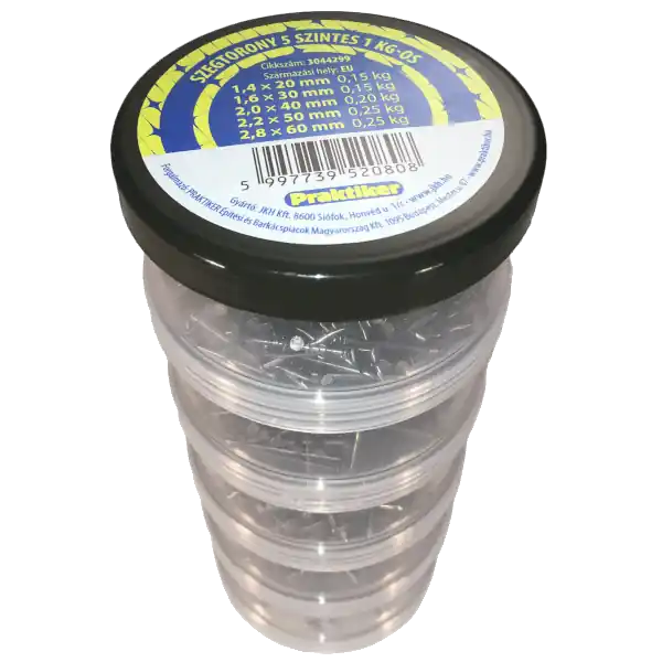 Autentikus PRAKTIKER SZEGTORONY 5 SZINTES 1 KG 5 FÉLE MÉRET VEGYESEN