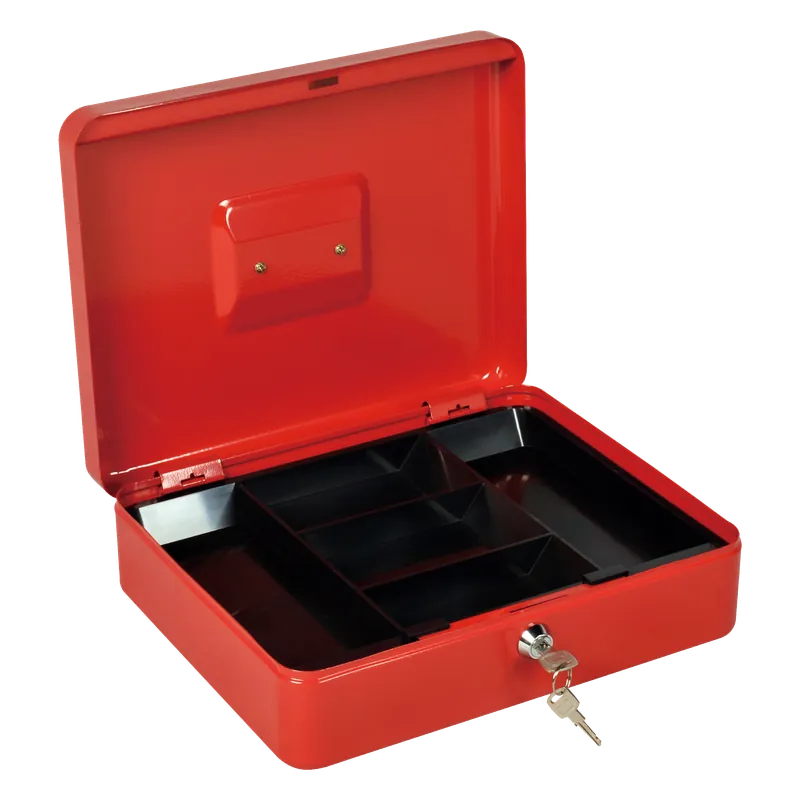 PRAKTIKER PÉNZKAZETTA 300X90X240 MM + APRÓPÉNZTARTÓ BETÉT, PIROS Legjobb ár