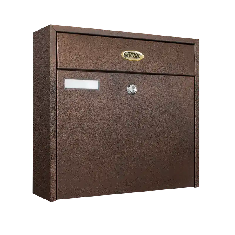 Prémium TREZOR POSTALÁDA KÜLTÉRI 33X35X10 CM FEKVŐ ANTIK BRONZ