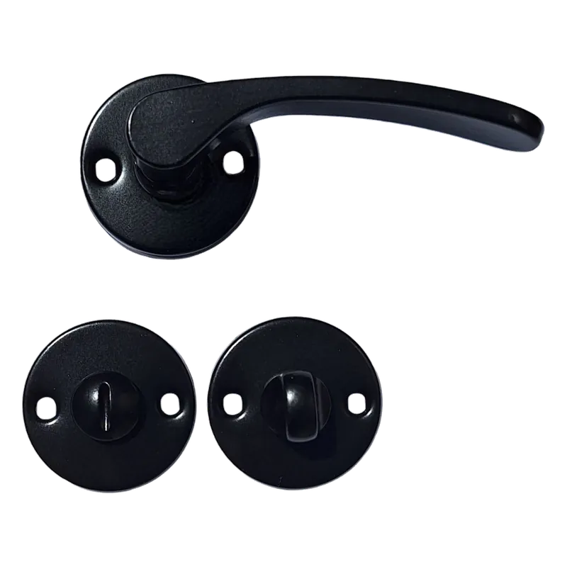 Kiárusítás AJTÓKILINCS WC ALU FEKETE LANA ROZETTÁS