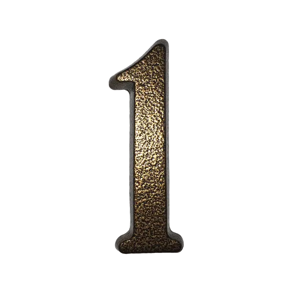 JKH HÁZSZÁM 1, ALUMÍNIUM 10 CM BARNA SB Újdonság