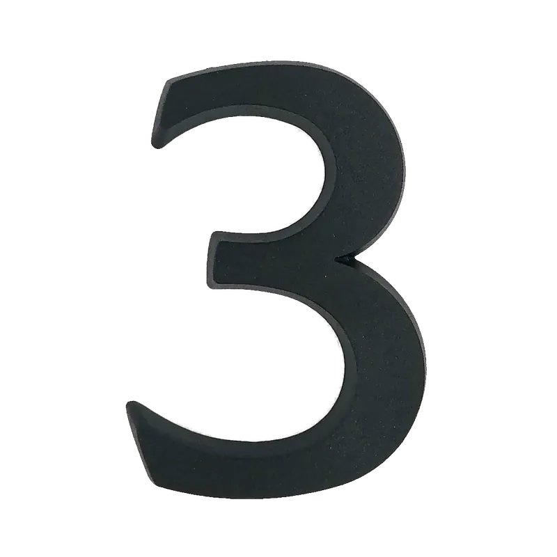 Ajánlat HÁZSZÁM ALUMÍNIUM 3 MATT FEKETE 10CM