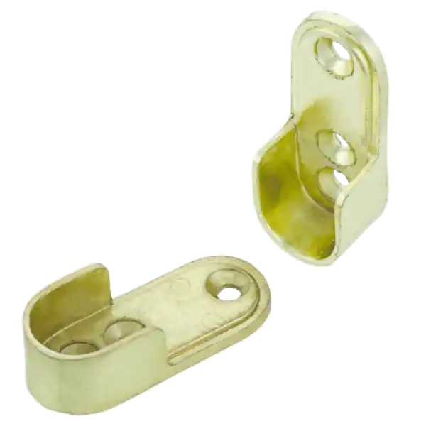 Alacsony ár GARDRÓB RÚDTARTÓ FOGLALAT OVÁLIS 30X15MM, SÁRGARÉZ