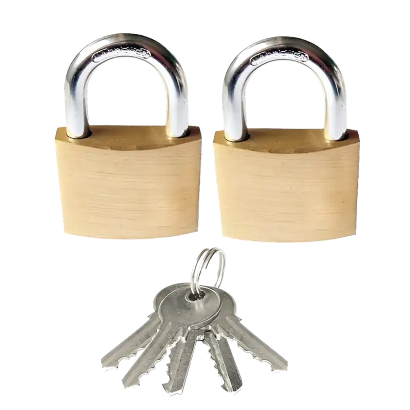 Alacsony ár JKH LAKAT 40MM RÉZ 2DB AZONOS ZÁRLAT 5KULCSOS ERŐS KIVITEL