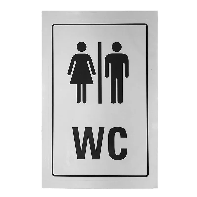 Eredeti JKH INFORMÁCIÓS TÁBLA ÖNTAPADÓS NŐI/FÉRFI WC 12X8CM