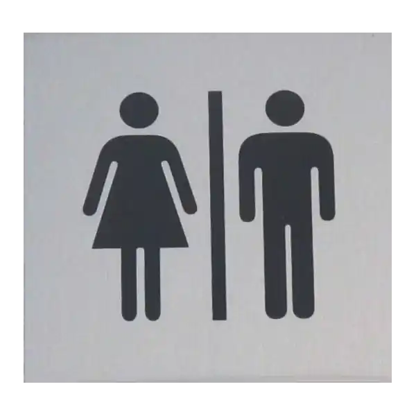 Kedvezmény JKH ÖNTAPADÓ ALU TÁBLA 60X60MM ˝FÉRFI/NŐI WC˝