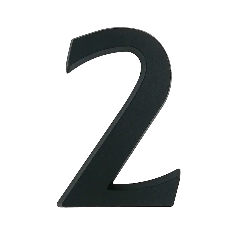 Akció HÁZSZÁM ALUMÍNIUM 2 MATT FEKETE 10CM