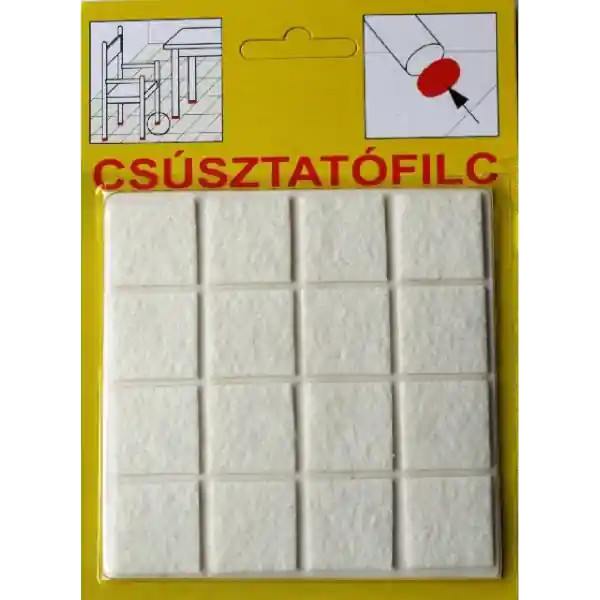 JKH CSÚSZTATÓFILC 20X20MM FEHÉR, ÖNTAPADÓS Expressz szállítás