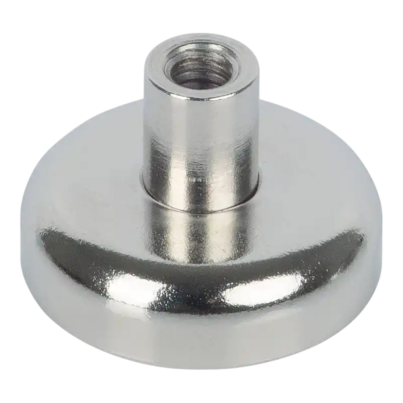 Ingyenes szállítás Suki korongmágnes 20x15mm menetes szárral, ezüst, neodímium