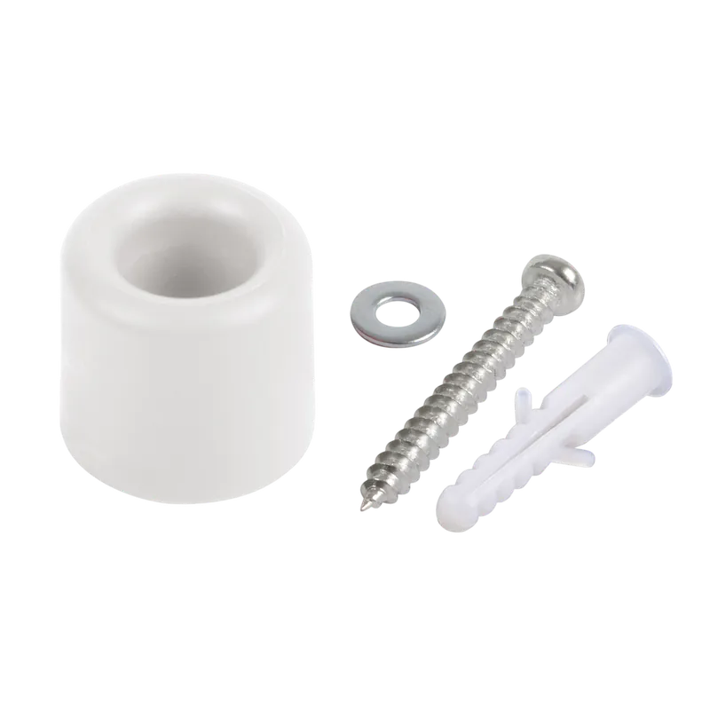 Suki ajtóütköző csavarral és dübellel 28x25mm, fehér Kiárusítás