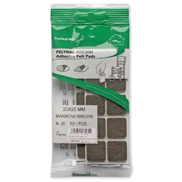 Alacsony ár JKH CSÚSZTATÓFILC 20X20MM BARNA, ÖNTAPADÓS