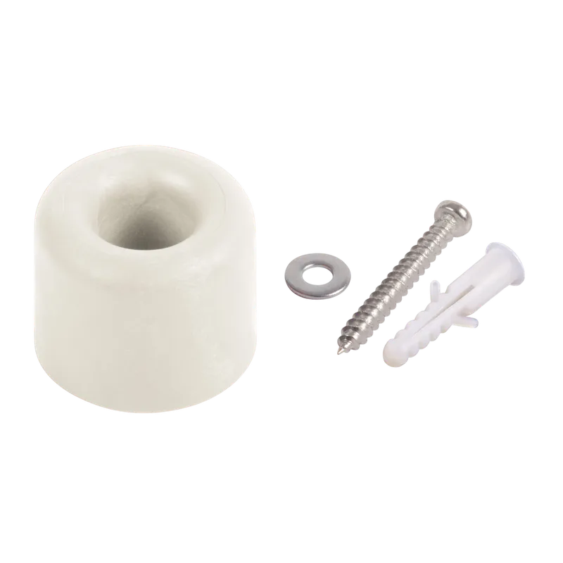 Expressz szállítás Suki ajtóütköző csavarral és dübellel 40x30mm, fehér