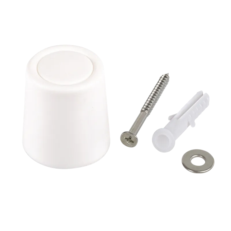 Suki ajtóütköző csavarral és dübellel 26mm, fehér, 2 darab Utolsó esély