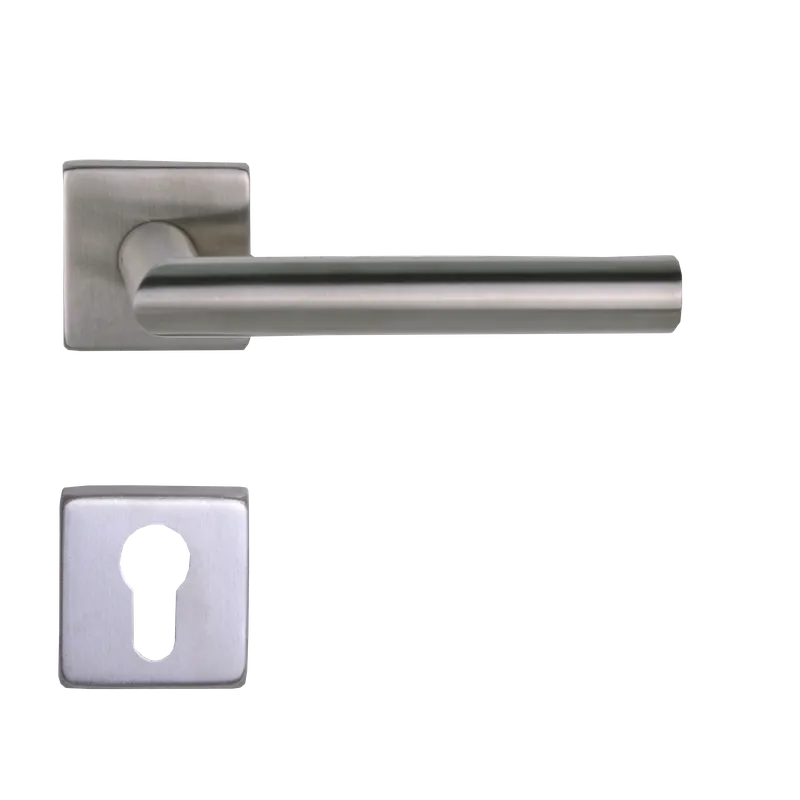 MAESTRO AJTÓKILINCS CZ SZÖGLETES INOX THEMA-PRO, ROZETTÁS Prémium