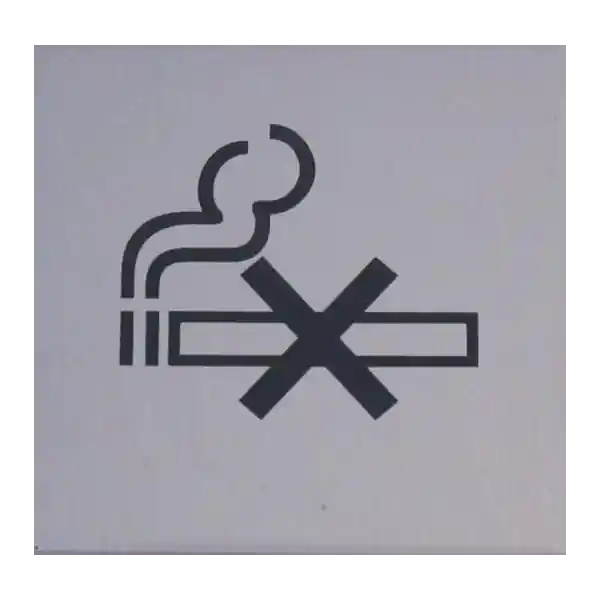 Utolsó esély JKH ÖNTAPADÓ ALU TÁBLA 60X60MM ˝NEM DOHÁNYZÓ˝