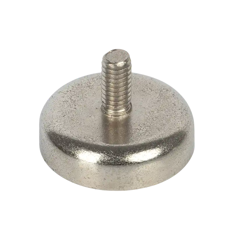 Suki korongmágnes 20mm menetes szárral ezüst neodímium Kiárusítás