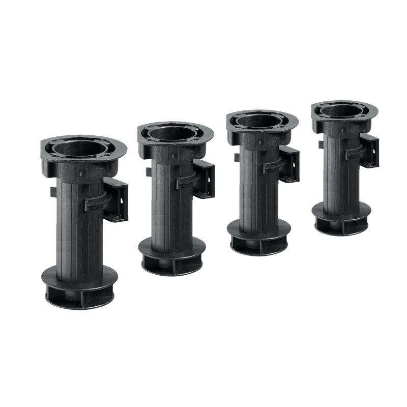 Akció Bútorláb állítható D25x150-170mm műanyag fekete 4db/cs