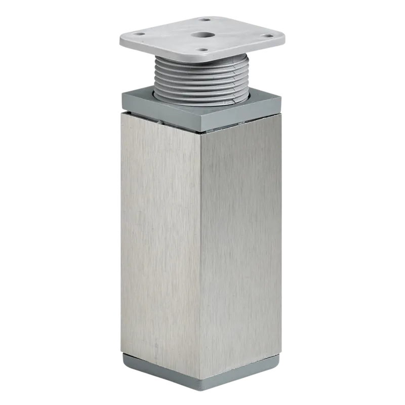 Bútorláb 40x40x100-115mm fém-műanyag inox design négyszögletes Autentikus