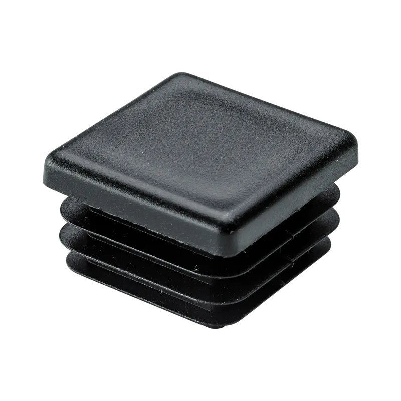 Autentikus Végelzáró dugó 25x25mm műanyag fekete négyzet alakú 4db/cs