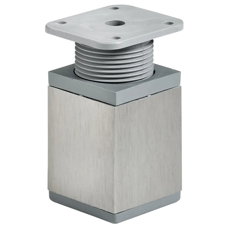 Biztonságos fizetés Bútorláb 40x40x60-75mm fém-műanyag inox design négyszögletes