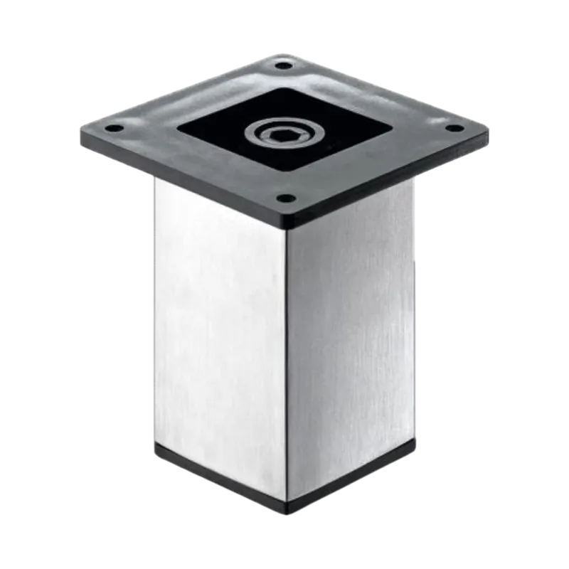 Ajánlat Bútorláb 50x50x100mm fém-műanyag inox design négyszögletes