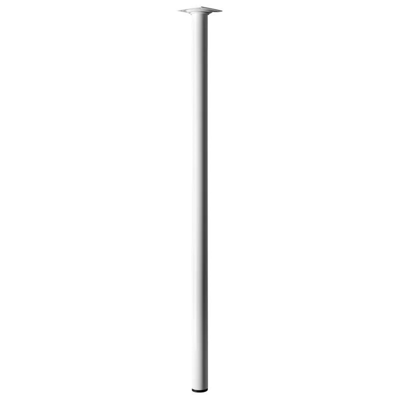 Kiárusítás Bútorláb D30x900mm fém, fehér, hengeres