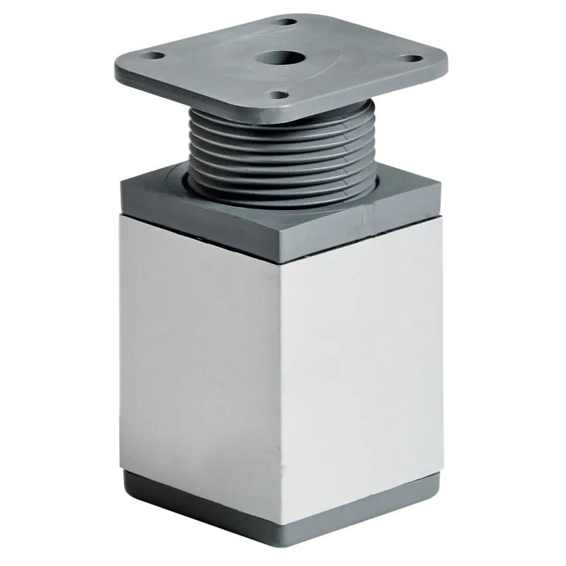 Bútorláb 40x40x60-75mm fém-műanyag szürke négyszögletes Eredeti