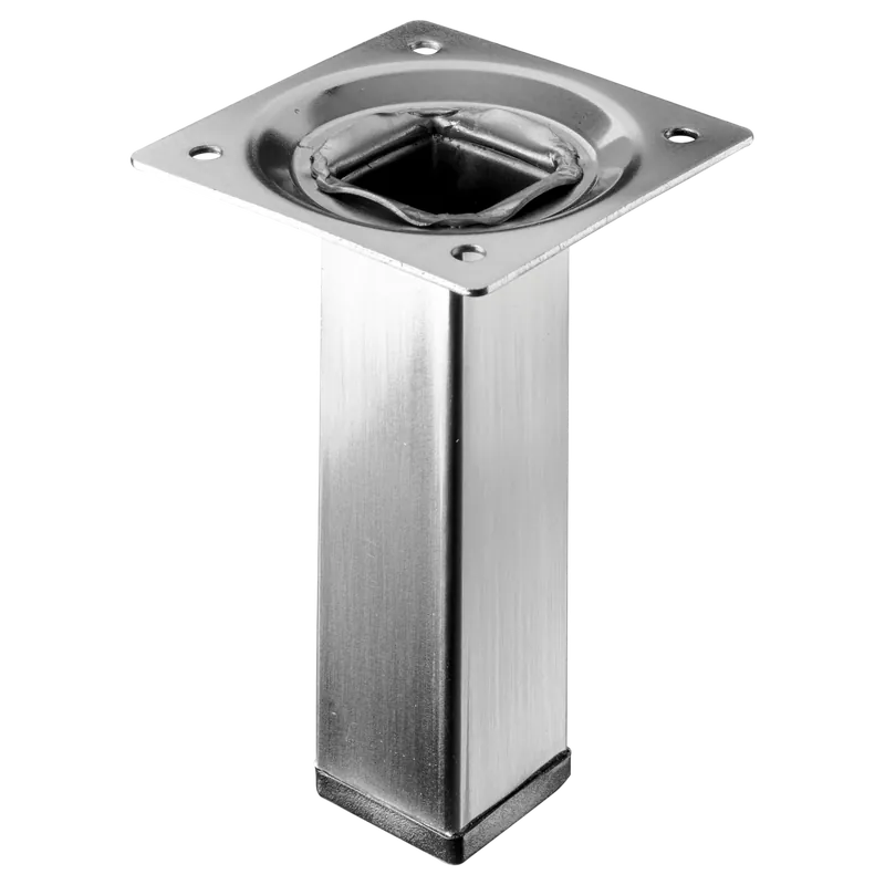 Bútorláb 25x25x100mm fém inox design négyszögletes Kedvezmény