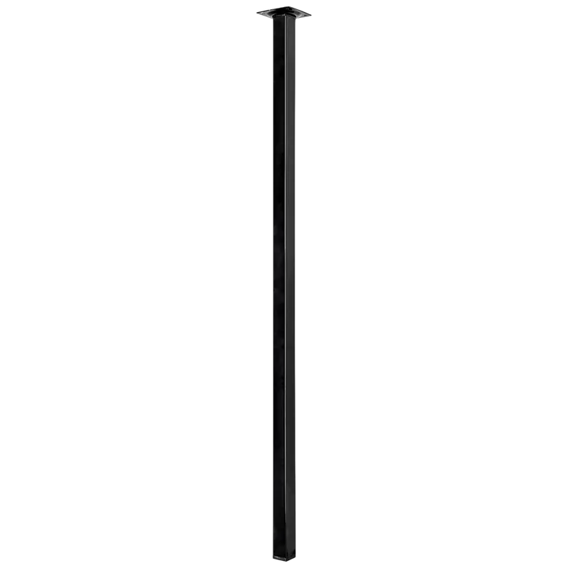 Bútorláb 25x25x700mm fém, fekete, négyszögletes Ingyenes szállítás