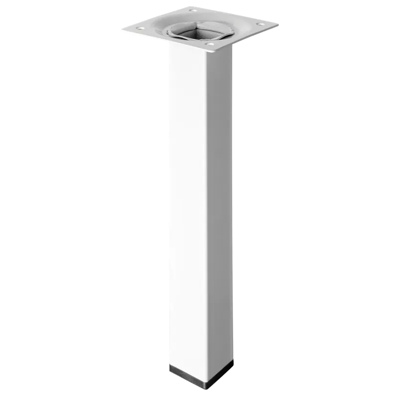 Bútorláb 25x25x200mm fém fehér négyszögletes Prémium