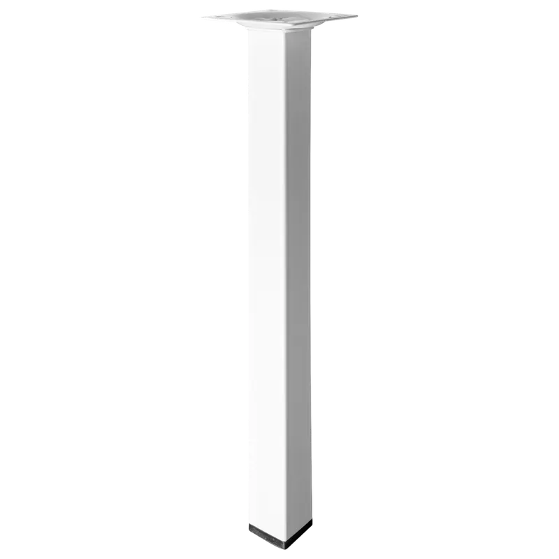 Bútorláb 25x25x400mm fém, fehér, négyszögletes Kedvezmény