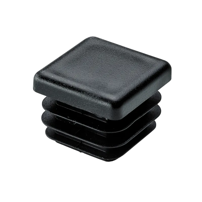 Végelzáró dugó 20x20mm műanyag fekete négyzet alakú Expressz szállítás
