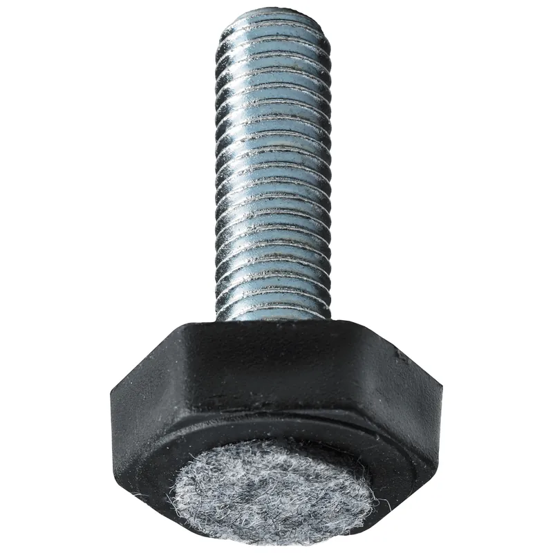 Állítócsavar filccel M10 D30mm fém-műanyag fekete krómozott Alacsony ár