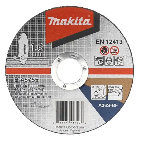 Makita vágókorong 115*1,6mm inox Ingyenes szállítás