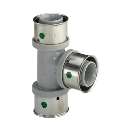 Viega Pexfit Pro T-idom, szűkített, 25 - 16 - 25, préselhető, SC-Contur, PPSU műanyag Alacsony ár