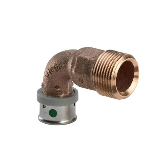 Viega Pexfit Pro könyök idom, külső menetes, 16 - 1/2" KM, préselhető, SC-Contur, vörösöntvény Ingyenes szállítás