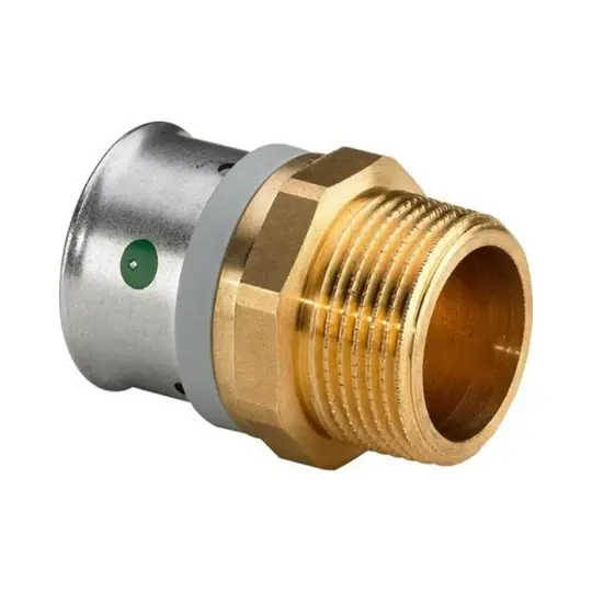 Viega Pexfit Pro átmeneti csatlakozó külső menetes idom, 16 - 3/4" KM, préselhető, SC-Contur, vörösöntvény Korlátozott ajánlat